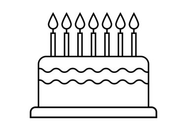 Mumlu siyah pasta ikonu.