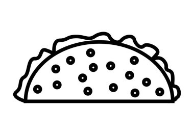 Marul ve krepli siyah kebap ikonu.