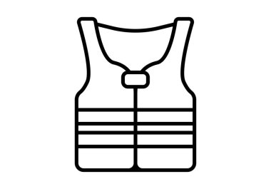 Beyaz arkaplanda can yeleği simgesi