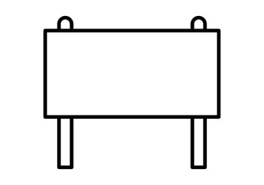 İki direkli siyah simge