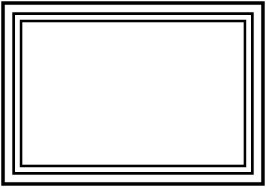 Beyaz arkaplanda siyah çerçeve.