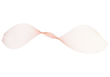 Ağ ve portakal kıvrımlı ve dalgalı çizgiler.