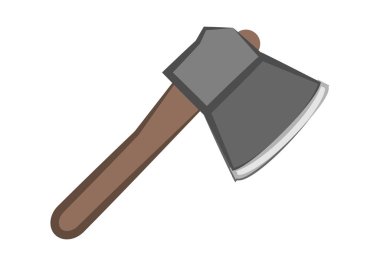 Oduncu el baltası beyaz arkaplanda.