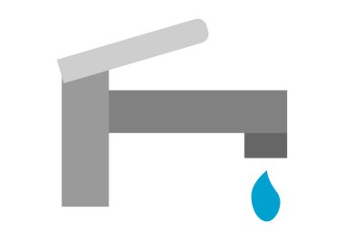 Su damlası olan metal musluk.