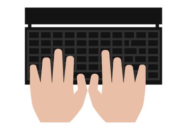 Eller bir pc klavyesinde yazarken