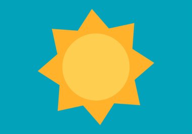 Mavi arka planda sıcak güneş.