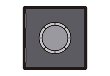 Metal beyaz arka plan üzerinde güvenli.