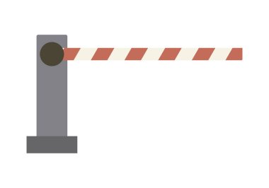 Beyaz arkaplanda güvenlik engeli