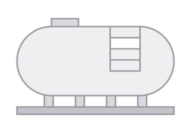 Beyaz arkaplanda yakıt deposu