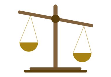 Beyaz arkaplanda dengelenmemiş ölçek