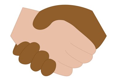 Farklı kültürlerden insanların el sıkışması.