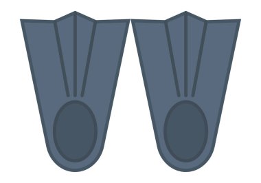 Beyaz arkaplanda yüzgeçler daldırılıyor