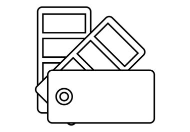 Duvar boyası test harfleri siyah simge