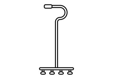 Yaşlılar için siyah kakhava ikonu