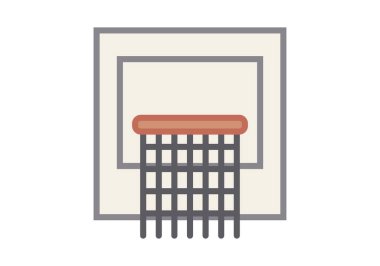 Beyaz arkaplanda basketbol sepeti