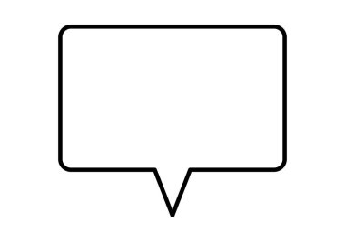 Konuşma balonu veya konuşma balonu siyah simgesi