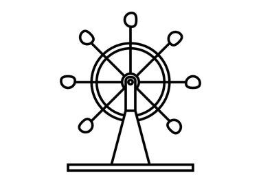 Siyah bir değirmen çarkı ikonu