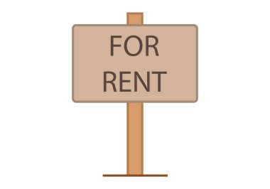 Kiralık ahşap tabela için bir şey