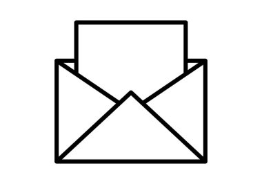 Zarf siyah simgesini aç