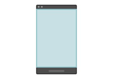 Beyaz arkaplanda cep telefonu veya akıllı telefon