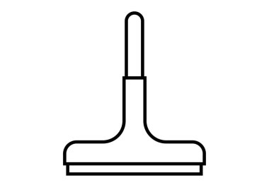 Beyaz arkaplanda siyah pencere temizleyici simgesi