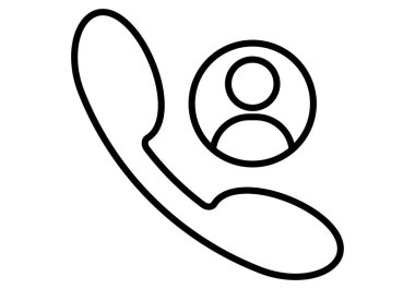 Kişi defteri uygulaması olan siyah telefon simgesi