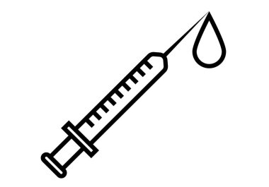 Siyah ikona ilaç enjekte et