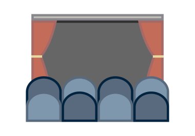 Koltuklu tiyatro ya da sinema sahnesi