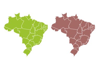 Brezilya 'nın yeşil ve kırmızı haritası