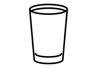 Beyaz arkaplanda siyah cam simgesi