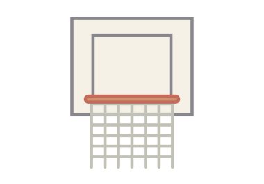 Beyaz arka planda basketbol potası veya basket potası