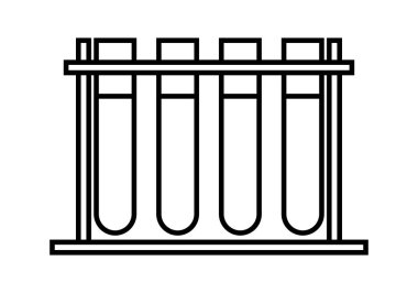 Siyah test tüpleri simgesi