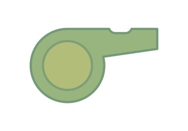 Beyaz arkaplanda uyarılacak yeşil düdük