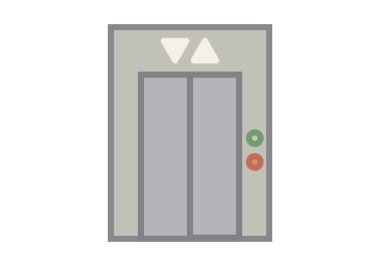 Elevator to go up or down a building clipart