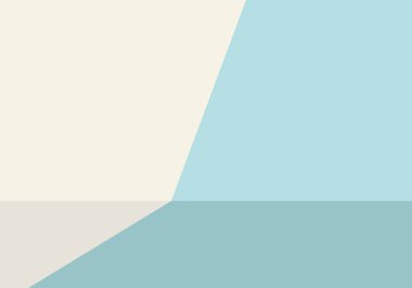 Açık mavi ve beyaz oda ve soyut arkaplan