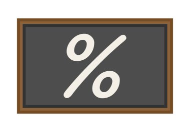 Yüzde ile kahverengi çerçeve karatahta