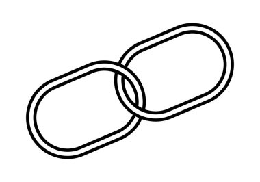 Bağlantı için siyah simge zincirle