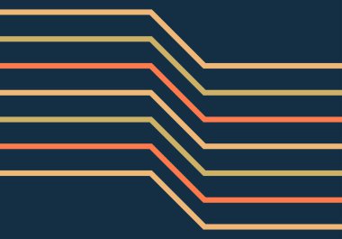 Koyu mavi arkaplanda sarı, turuncu, yeşil ve kırmızı paralel çizgilerin geleceksel arkaplanı