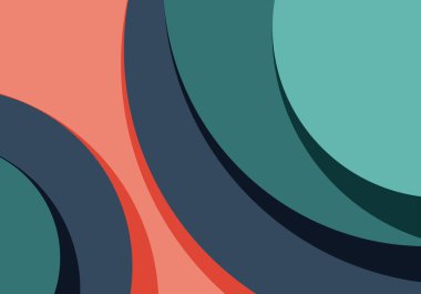 Üst üste binen mor, yeşil ve kırmızı gölgeli dairesel şekillerin Mobil Arkaplanı