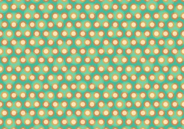 Yeşil arkaplan yeşil daireli sarı ve turuncu daireler