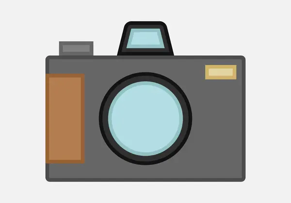 stock vector Gray and brown reflex camera
