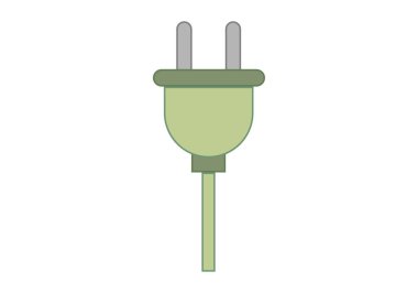 Beyaz arkaplanda çevre dostu yeşil fiş