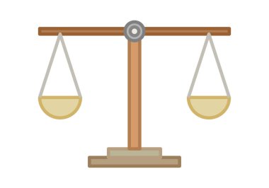 Altın levhalarla dengelenmiş ölçek