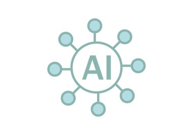 Yapay zekayı temsil eden mavi daire simgesi