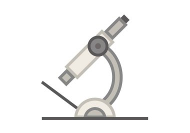 Laboratuvarda beyaz ve gri mikroskop