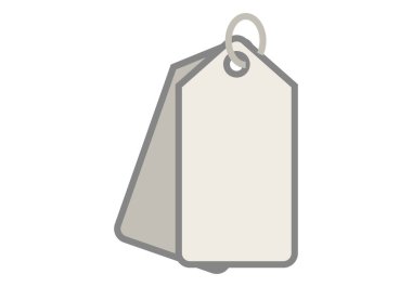Boş beyaz ürün fiyat etiketleri