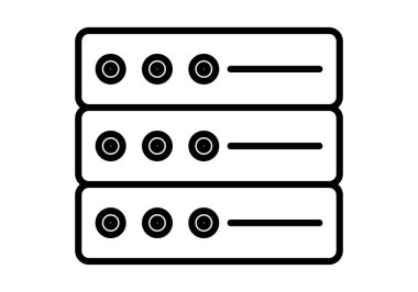 İnternet sunucularının ya da bilgisayarların siyah simgesi