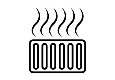 Radyatör veya soba simgesi