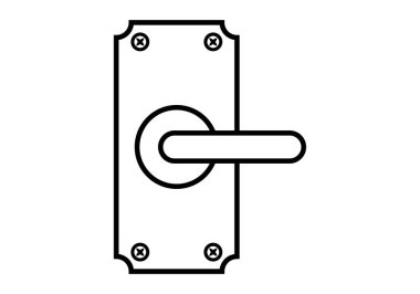 Kapı kolunun siyah simgesi