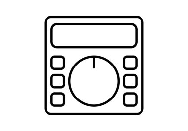 Dijital ısıtma termostatının siyah simgesi